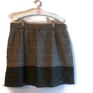 J. Crew Brown and Black A-Line Skirt